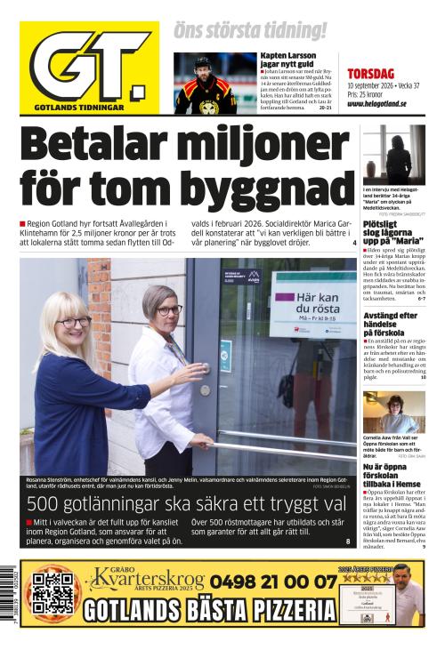 Gotlands Tidningar 10.9.2026