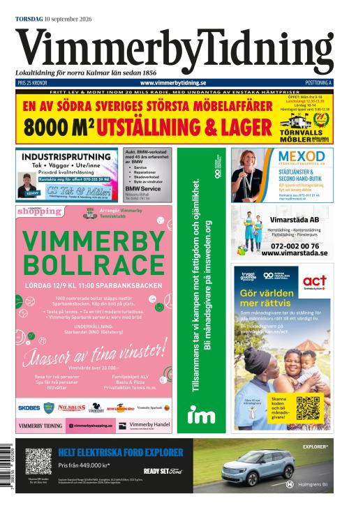 Vimmerby Tidning / Kinda-Posten 10.9.2026