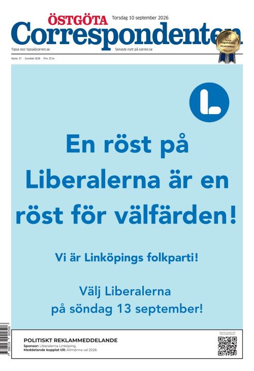 Östgöta Correspondenten 10.9.2026