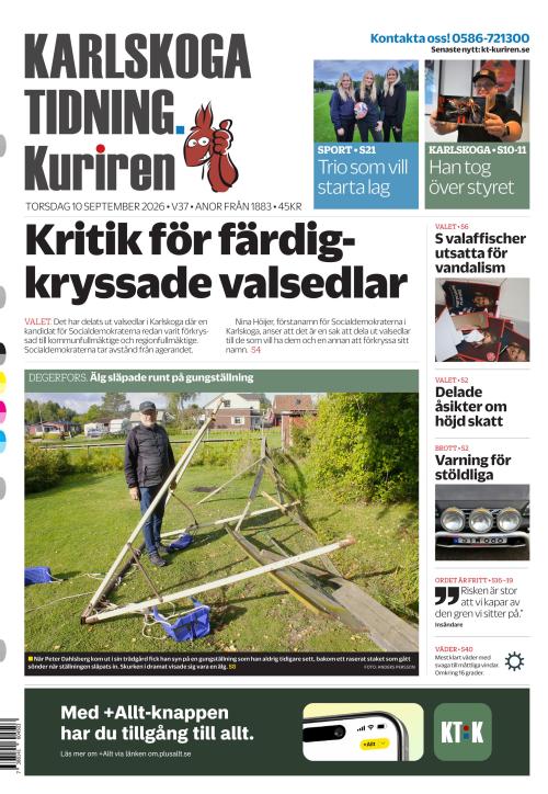 Karlskoga Tidning-Kuriren 10.9.2026