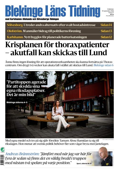 Blekinge Läns Tidning 10.9.2026