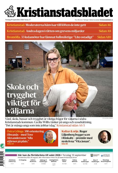 Kristianstadsbladet 10.9.2026