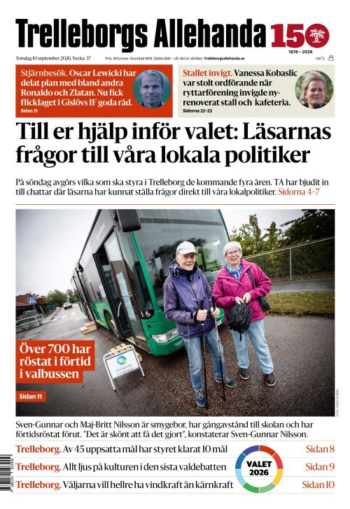 Trelleborgs Allehanda 10.9.2026