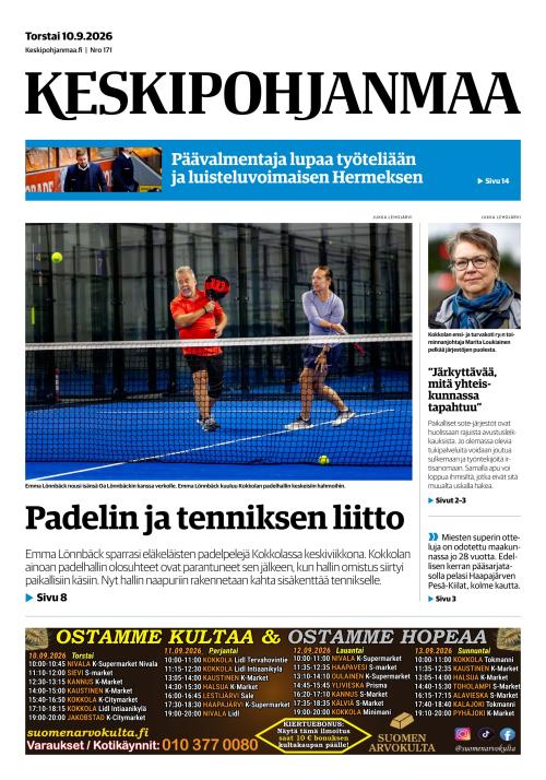 Keskipohjanmaa 10.9.2026