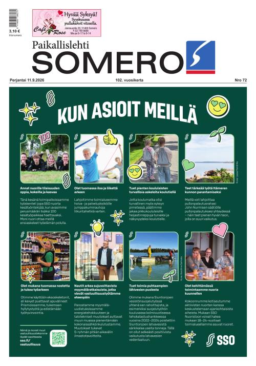 Paikallislehti Somero 11.9.2026