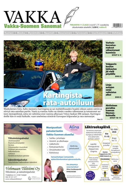 Vakka-Suomen Sanomat 11.9.2026