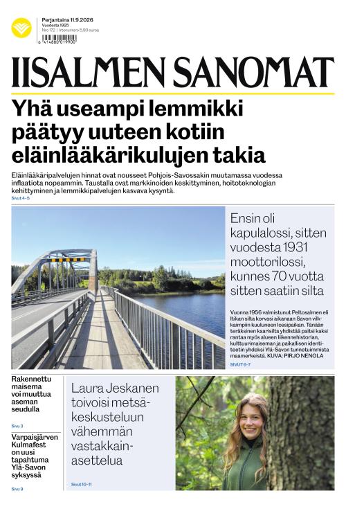 Iisalmen Sanomat 11.9.2026