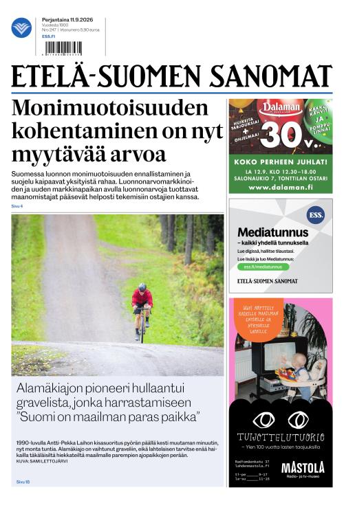 Etelä-Suomen Sanomat 11.9.2026