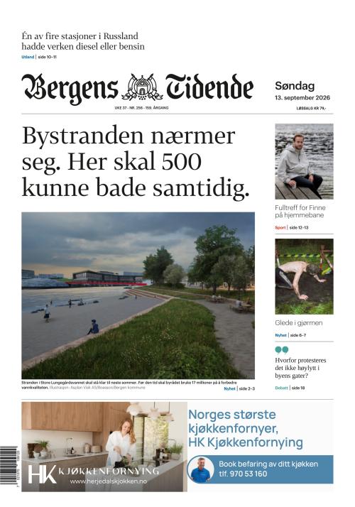 Bergens Tidende 13.9.2026