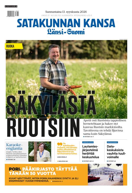 Satakunnan Kansa Länsi-Suomi 13.9.2026