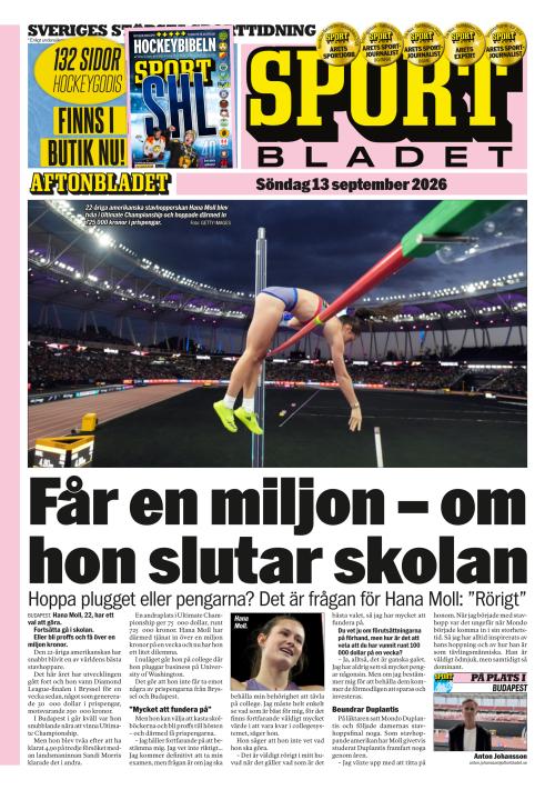 Aftonbladet Sportbladet 13.9.2026