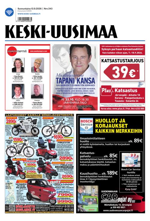 Keski-Uusimaa 13.9.2026