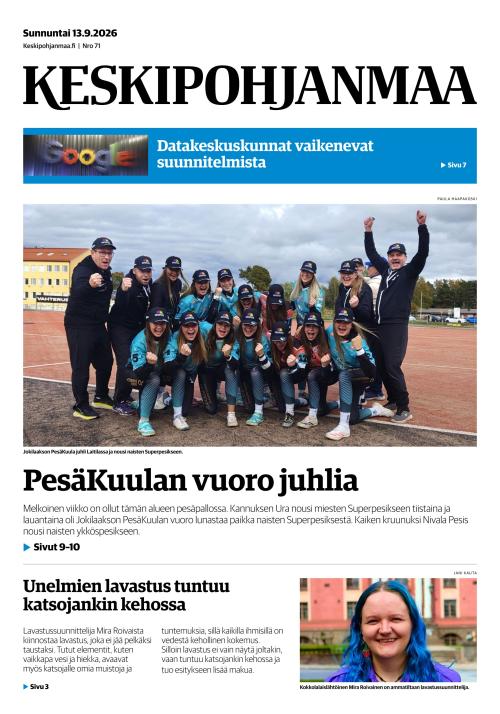 Keskipohjanmaa 13.9.2026