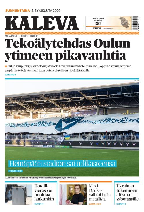 Kaleva 13.9.2026