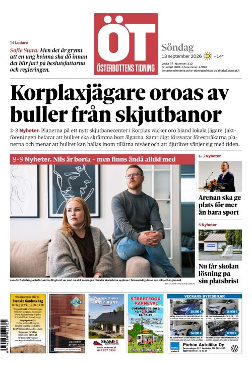 Österbottens Tidning 13.9.2026