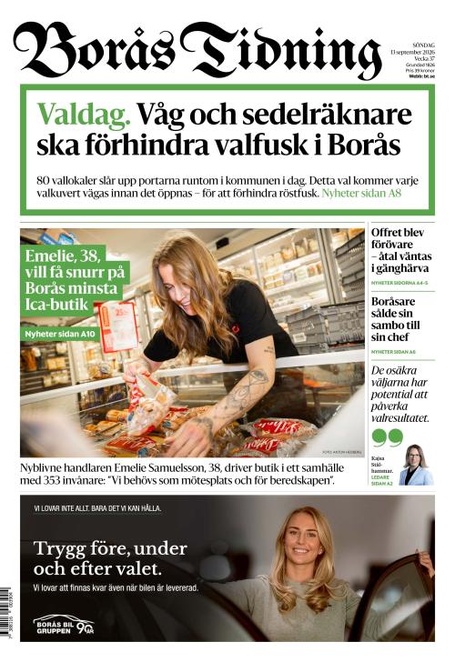 Borås Tidning 13.9.2026