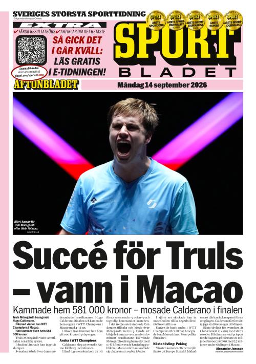Aftonbladet Sportbladet 14.9.2026