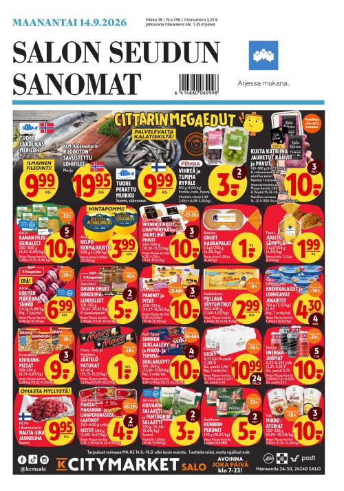 Salon Seudun Sanomat 14.9.2026