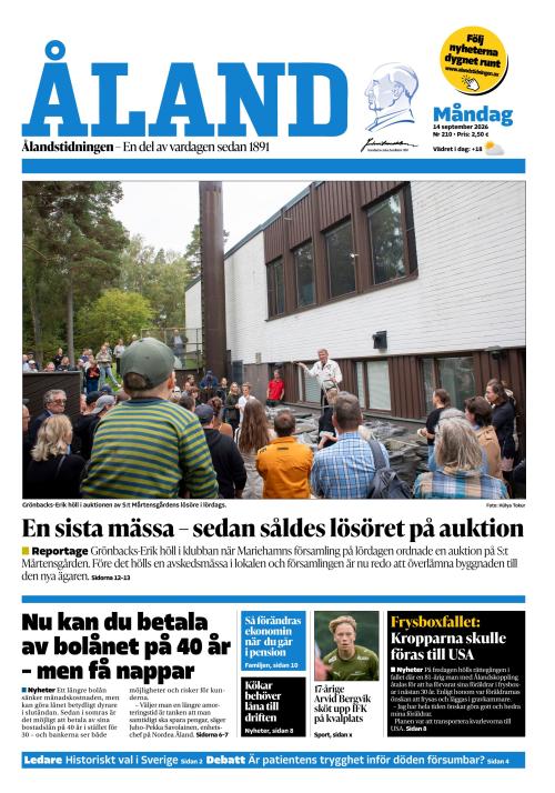 Ålandstidningen 14.9.2026