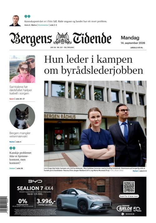 Bergens Tidende 14.9.2026