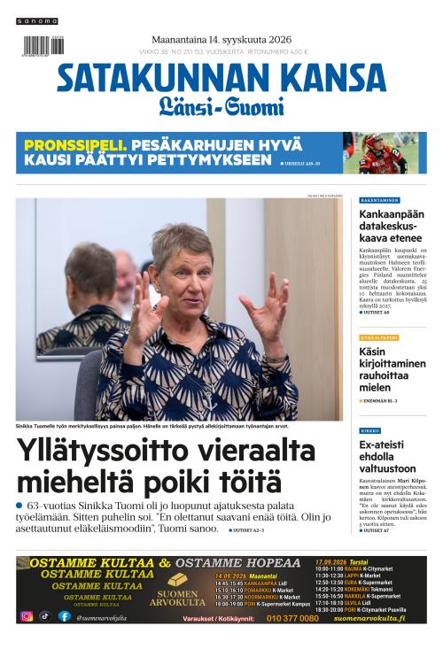 Satakunnan Kansa Länsi-Suomi 14.9.2026