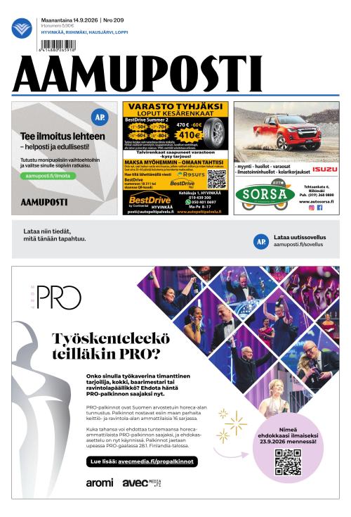 Aamuposti 14.9.2026