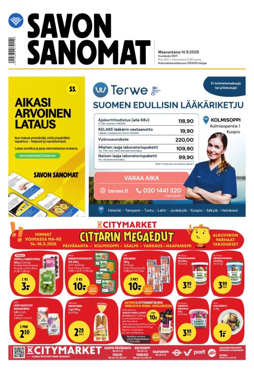 Savon Sanomat 14.9.2026