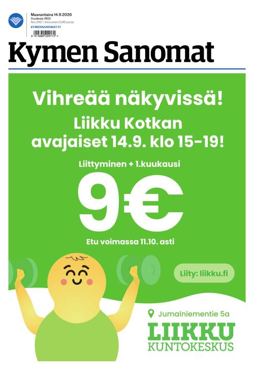 Kymen Sanomat 14.9.2026