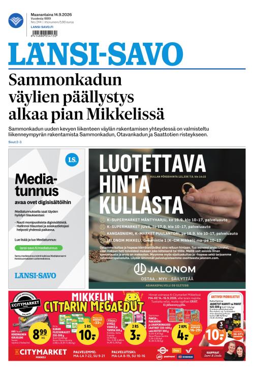 Länsi-Savo 14.9.2026