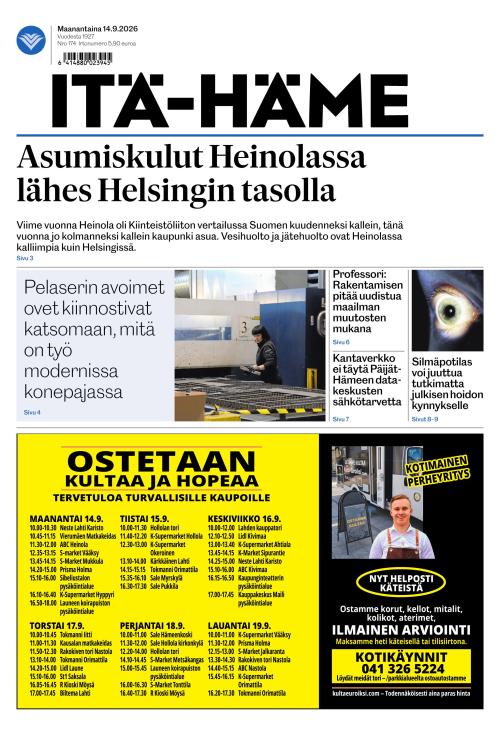 Itä-Häme 14.9.2026