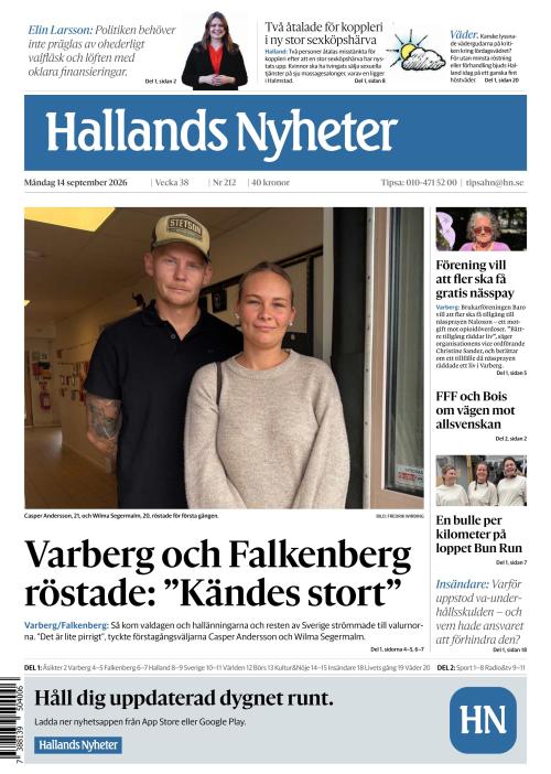Hallands Nyheter 14.9.2026