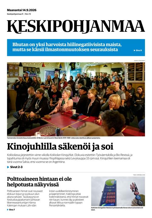 Keskipohjanmaa 14.9.2026