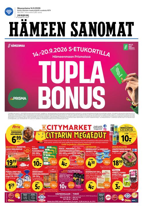 Hämeen Sanomat 14.9.2026