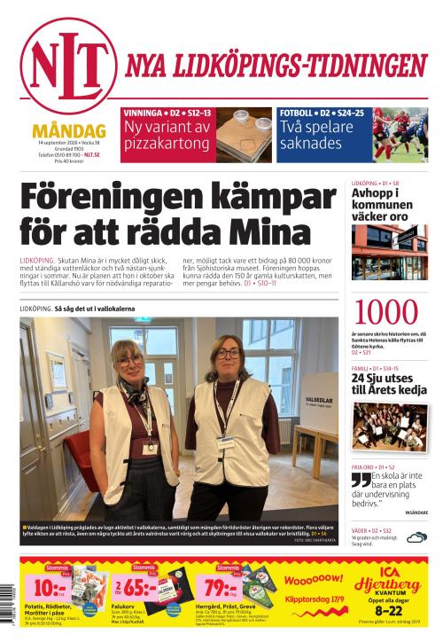 Nya Lidköpings-Tidningen 14.9.2026