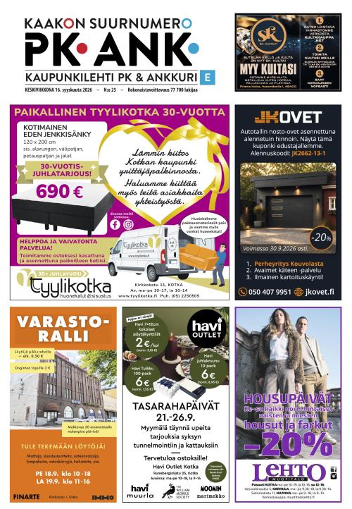 Kaupunkilehti Ankkuri 16.9.2026