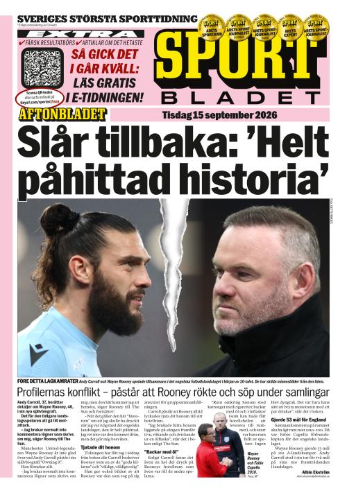 Aftonbladet Sportbladet 15.9.2026