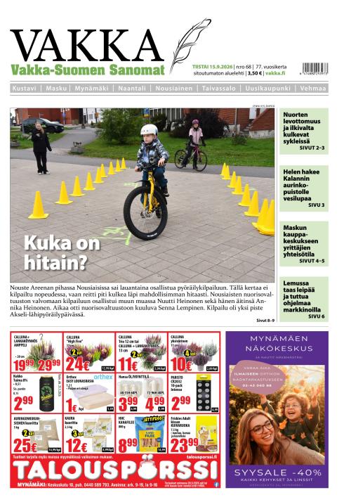 Vakka-Suomen Sanomat 15.9.2026