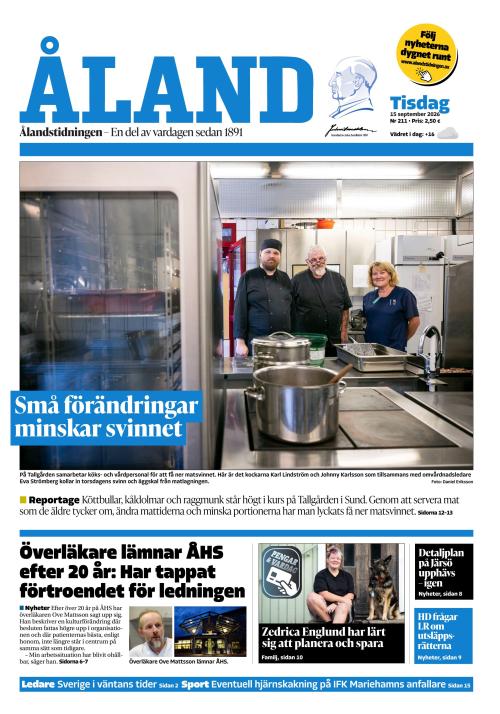 Ålandstidningen 15.9.2026