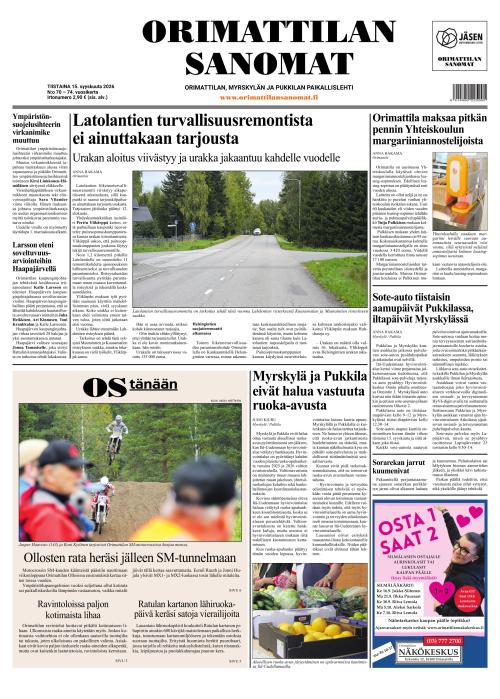Orimattilan Sanomat 15.9.2026