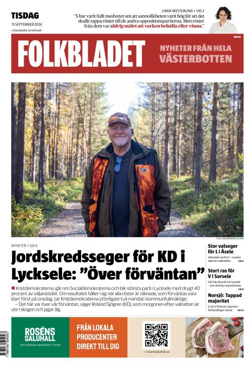 Folkbladet (Västerbotten) 15.9.2026