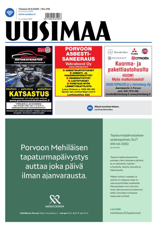 Uusimaa 15.9.2026