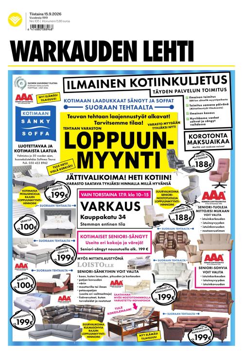 Warkauden Lehti 15.9.2026