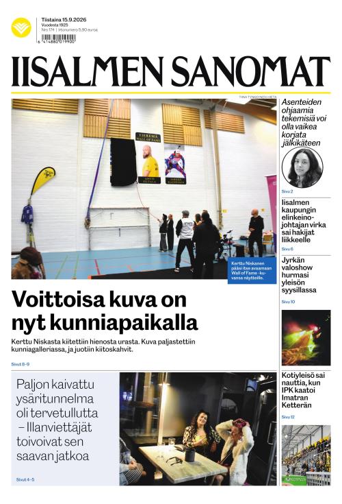 Iisalmen Sanomat 15.9.2026