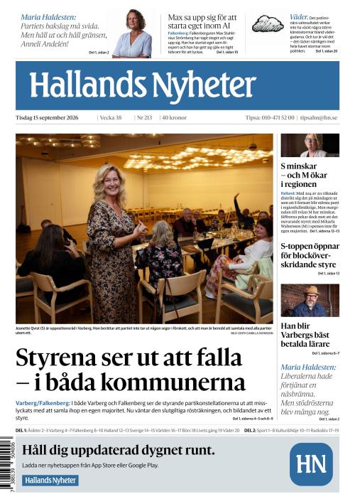 Hallands Nyheter 15.9.2026