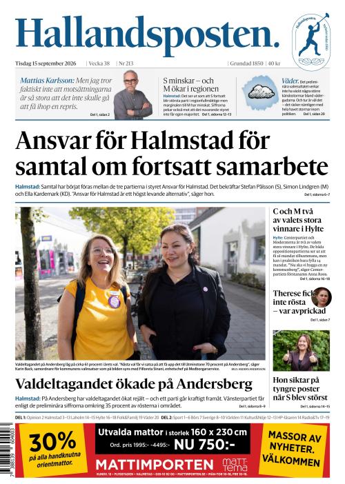 Hallandsposten 15.9.2026
