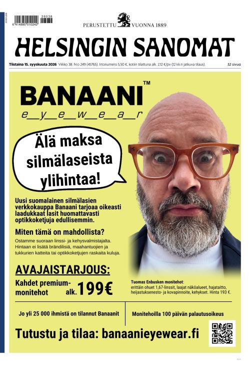 Helsingin Sanomat 15.9.2026