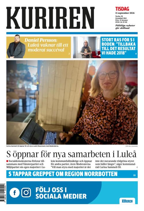 Norrbottens-kuriren 15.9.2026