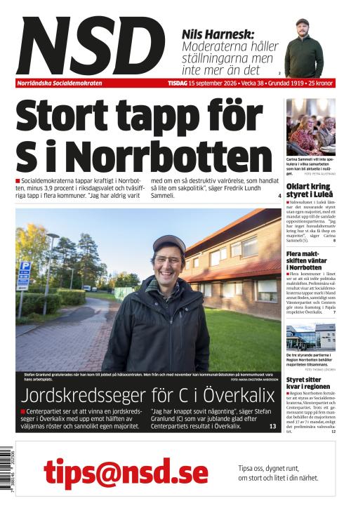 Norrländska Socialdemokraten 15.9.2026