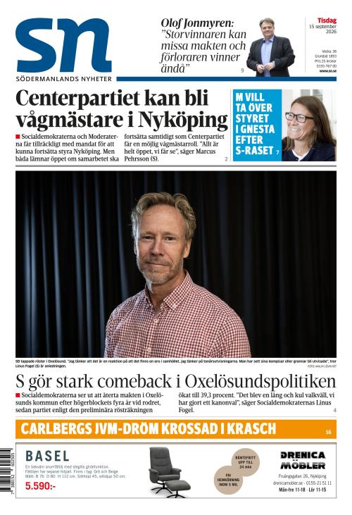 Södermanlands Nyheter 15.9.2026