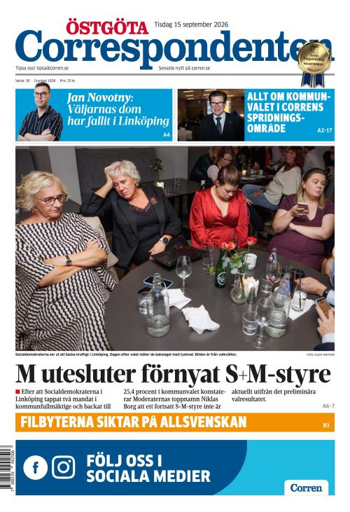 Östgöta Correspondenten 15.9.2026